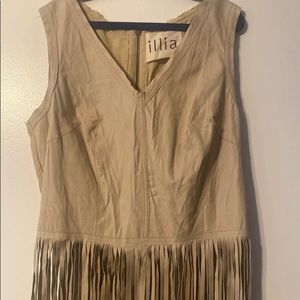 Illia Leather And Linen cowgirl top vest shirt size 6 halloween costume